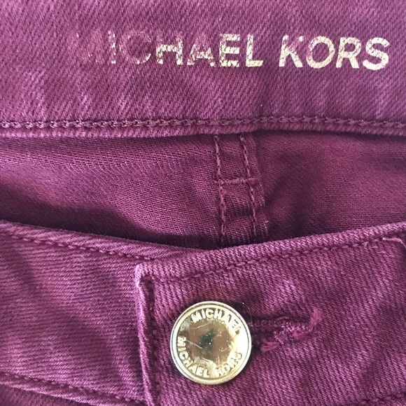 Michael Kors Burgundy Skinny Jeans Pants. Size 2 - Picture 3 of 11